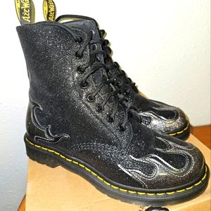 NEW IN BOX - Dr Martens 1460 Pascal Flame Glitter Boot